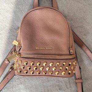 Michael Kors Backpack with Gold Studs
